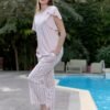 17781P (2) Women pyjama (soft pants and a short-sleeve shirt)