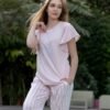 17781P Women pyjama (soft pants and a short-sleeve shirt)