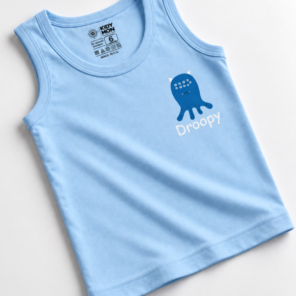 (light blue)Sleeveless Colored Shirt