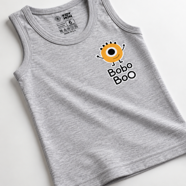 (Grey)Sleeveless Colored Shirt